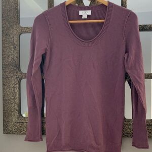 LOFT SP Purple Knit Top